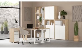 Natúr színű könyvespolc tölgyfa dekorral 80x124 cm Sign – Tvilum