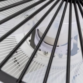 Brilagi - LED Dimmelhető lámpa ventilátorral RONDA LED/48W/230V fekete + távirányító