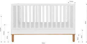 Gyerek kiságy TOTEME BOTANIC 70 x 140 cm