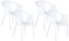 Fehér kerti szék négydarabos szettben NAPOLI Beliani
