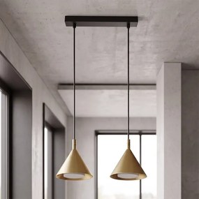BRILAGI - LED Kábeles függőlámpa CONE DOUBLE 2xGX53/15W/230V aranyszínű