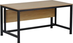 Íróasztal, tölgy/fekete, 120x80 cm, KILIS NEW