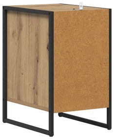 vidaXL Éjjeli asztal fiókkal Művészi tölgy 39,5 x 30 x 50 cm Faanyag