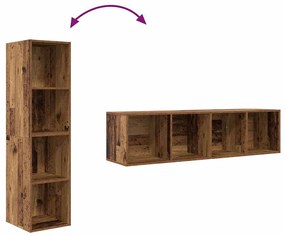 TV szekrény 2 pcs Barna 37 x 37 x 142.5 cm Faanyag