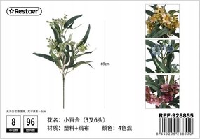 Művirág ág 69cm realisztikus dekoráció