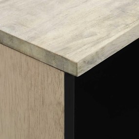 TV Szekrény fiókkal Fehér 70 x 33 x 46 cm tömör mangófa