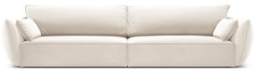 Bézs bársony kanapé 248 cm Vanda – Mazzini Sofas