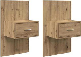 vidaXL Éjjeliszekrény 2 pcs Artisan tölgy 50 x 32,5 x 80cm Faanyag
