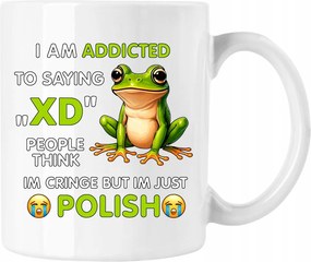 Bögre XD béka lengyel mém vicces fehér 330ml