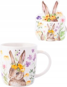 Porcelán bögre 400ml tavaszi húsvéti nyuszi 3