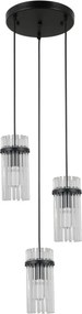 Italux Merto PND-40930-3A-BK Függőlámpa 3x40W/E14 IP20
