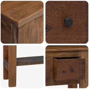 vidaXL vegyes újrahasznosított fa konzolasztal 80 x 35 x 80 cm