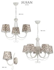 Jupiter 1494 - Csillár láncon SUSAN 5xE27/60W/230V