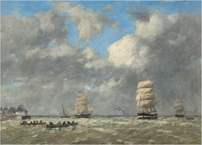 Kép - Eugène Boudin, Le Havre, reprodukciók (70x50 cm)