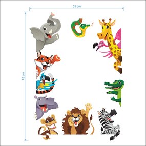 Falmatrica"Állatkerti állatok ZOO" 30x90 cm
