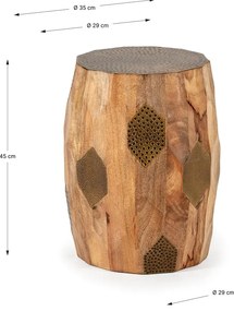 Mangófa kerek tárolóasztal ø 29 cm Fabia – MOME