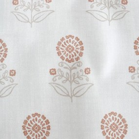 Fehér kétszemélyes hosszabbított ágyneműhuzat 230x220 cm Woodblock Floral – Pineapple Elephant