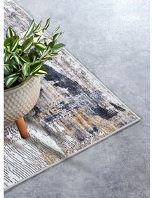 Világosszürke szőnyeg 120x160 cm Malard Anthracite Gold – Elle Decoration