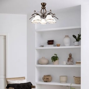 Brilagi - LED Felületre szerelhető csillár ANTICO 5xE27/60W/230V bronz patina