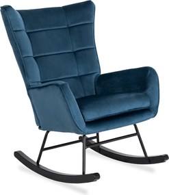 Hintafotel sötétkék bársony kárpittal – JACKSON