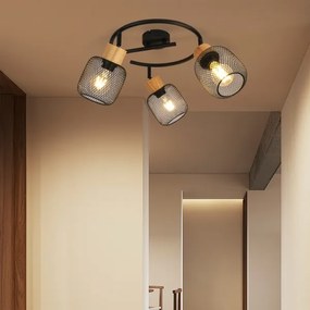 Brilagi - Spotlámpa BASKLITE 3xE27/15W/230V kaucsukfa/fekete