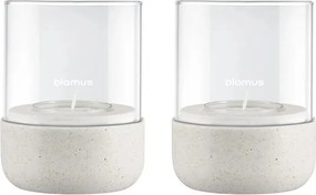 Üveg gyertyatartó készlet teamécseshez 2 db-os Calma – Blomus