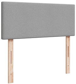 Ottomán ágy matraccal világosszürke 120x190 cm szövet