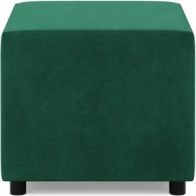 Zeus puff, bársony, 50x50, zöld