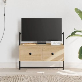 sonoma tölgy szerelt fa fali TV szekrény 60,5x30x51 cm
