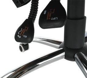 Irodai szék lábtartóval, textilbőr barna, DRAKE