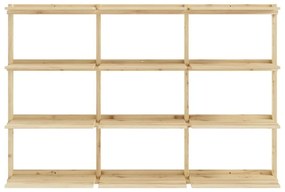 Natúr színű borovi fenyő fali könyvespolc 192x127 cm Groove – Karup Design