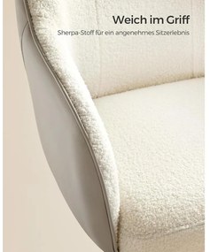 SONGMICS irodai forgószék, állítható magasságú íróasztalszék, cappuccino bézs színben