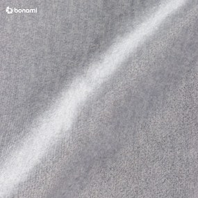 Világosszürke kárpitozott ágyneműtartós franciaágy ágyráccsal 140x200 cm Lamica – ELTAP