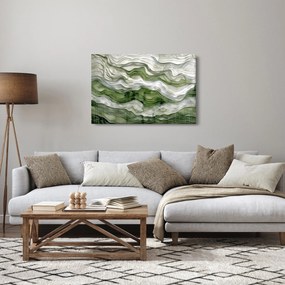 Kép - Zöld és fehér fodrok (90x60 cm)
