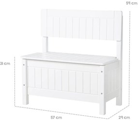 Fehér gyerek pad – Roba