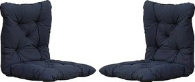 2 Db-os Kerti Párna Szett Chicreat Székhez 98x50 CM sötétszürke