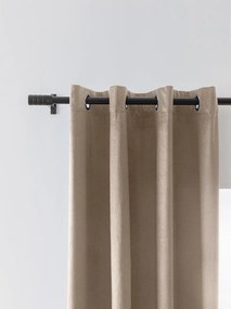 Bézs sötétítő függöny VELVET 140x270 cm Felfüggesztés: Hullámos sínszalag