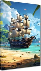 Vászonkép 40x60 Hajó a paradicsomi szigeten