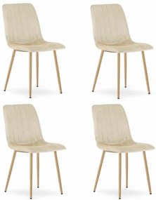 AKCIÓ Krém bársony szék LAVA II. osztály