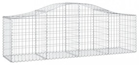 3 db íves horganyzott vas gabion kosár 200x50x60/80 cm