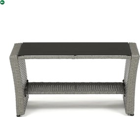 Kerti ülőgarnitúra, polyrattan, szürke, AZS-A1523 GREY