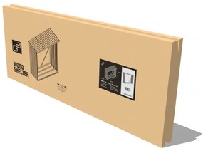 Tüzifa tároló 2,3m3, 242 x 75 cm, szürke, Penta G21