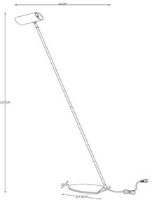 Lucide 19700/01/31 - Állólámpa HESTER 1xGU10/7W/230V
