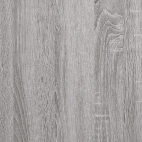 szürke sonoma színű szerelt fa ágykeret fejtámlával 120x200 cm