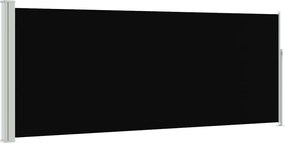 vidaXL fekete behúzható oldalsó napellenző 120 x 300 cm