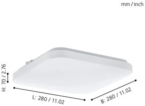 Eglo 97874 - LED Mennyezeti lámpa FRANIA LED/11,5W/230V