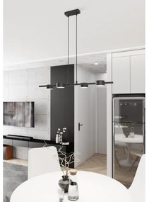 Csillár zsinóron SORA 4xGX53/12W/230V fekete