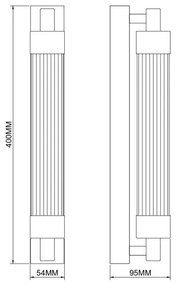 Zuma Line 003064-034730 - LED fali lámpa KALIA LED/8W/230V sárgaréz