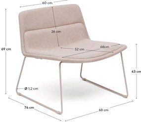 Bézs fotel Zahara – Kave Home