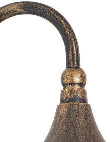 Kültéri fali lámpa antik arany IP44 mozgásérzékelővel - Daphne